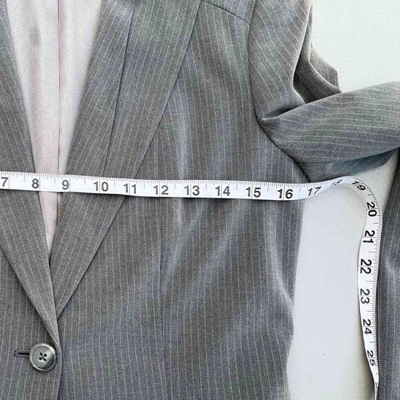 Elie Tahari Jacket Gray One Button Blazer Womens Size 2 - Picture 12 of 14